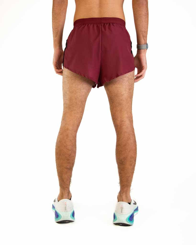 Men's Maroon 2" DS Split Shorts