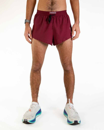 Men's Maroon 2" DS Split Shorts