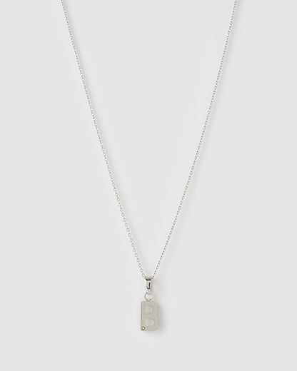 Initial Silver Charm Necklace