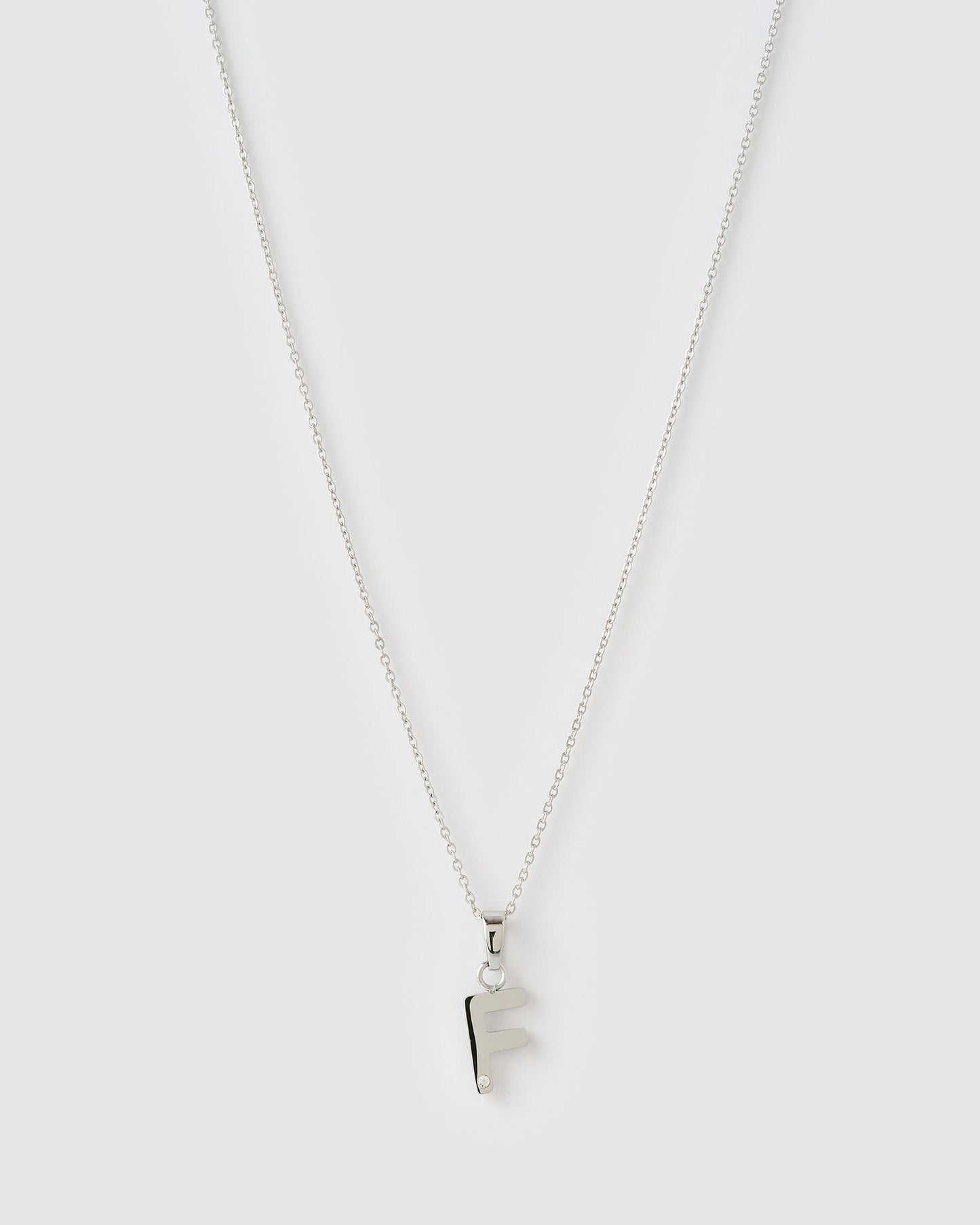 Initial Silver Charm Necklace