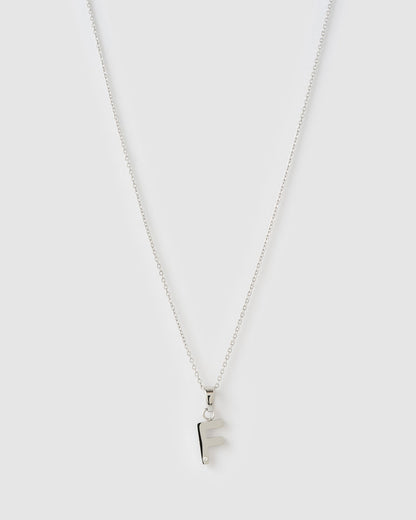 Initial Silver Charm Necklace