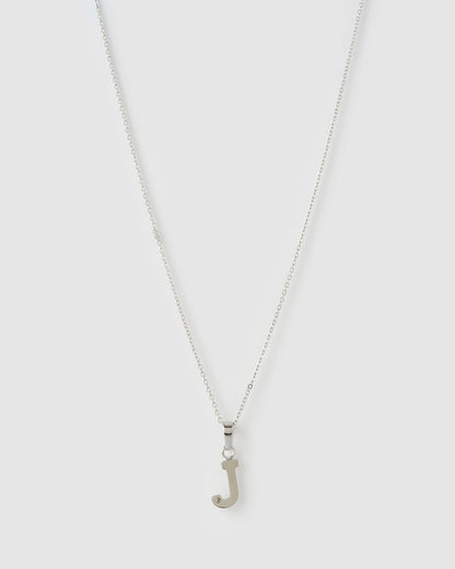Initial Silver Charm Necklace