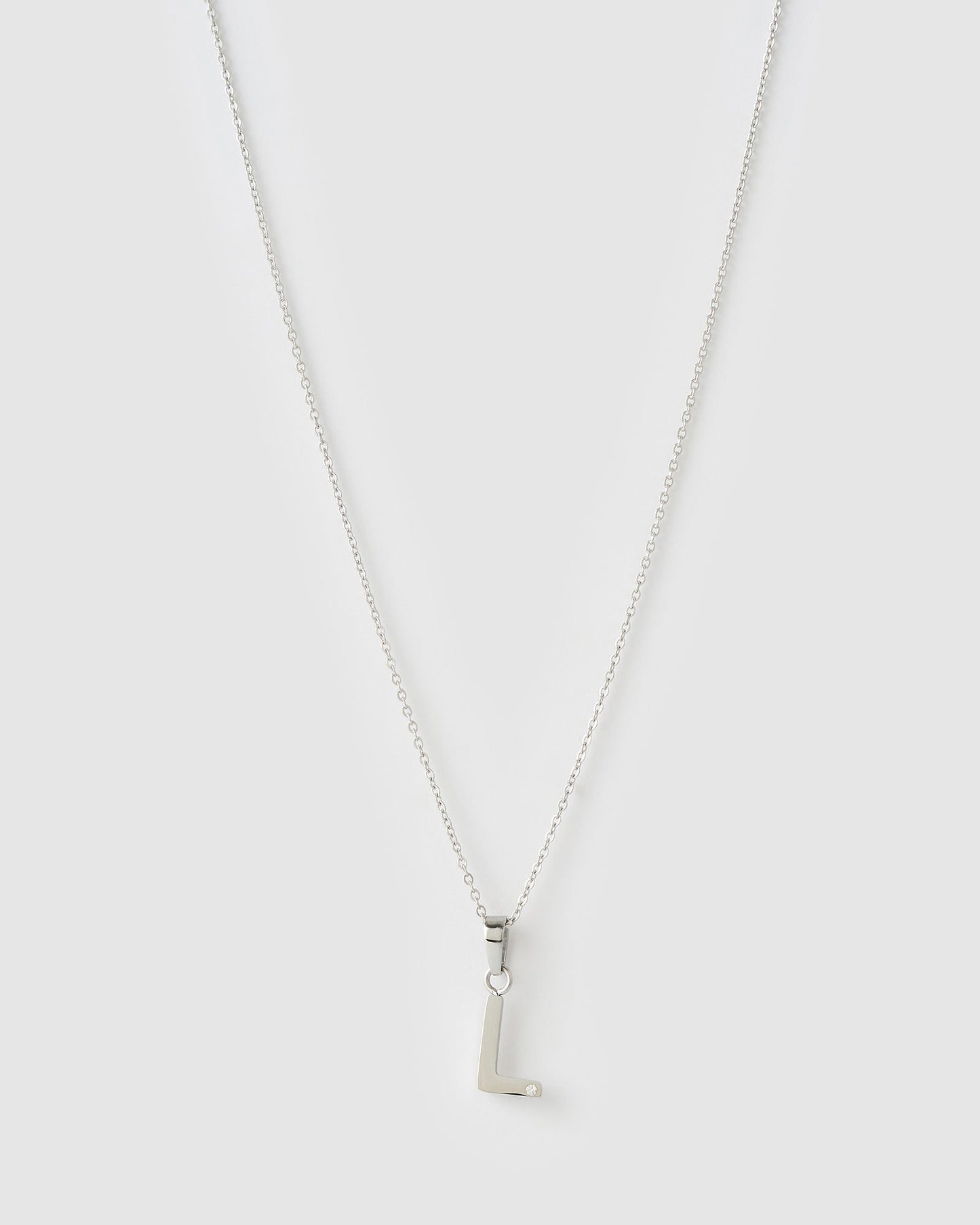 Initial Silver Charm Necklace