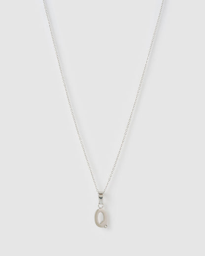 Initial Silver Charm Necklace