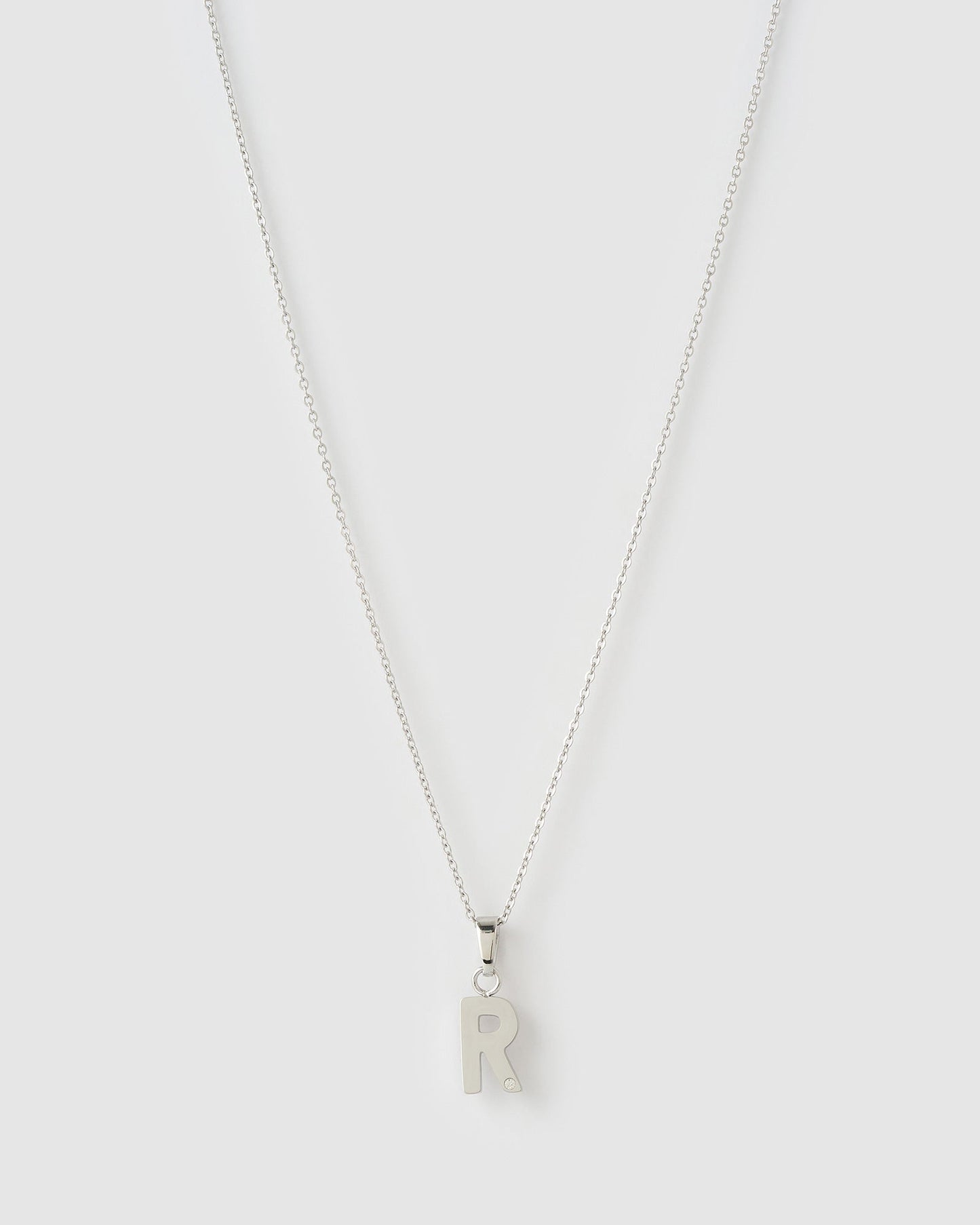 Initial Silver Charm Necklace
