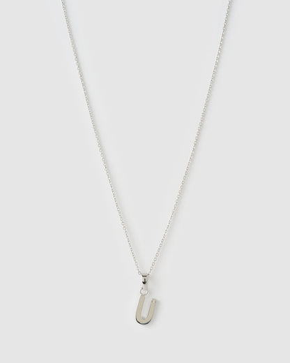 Initial Silver Charm Necklace