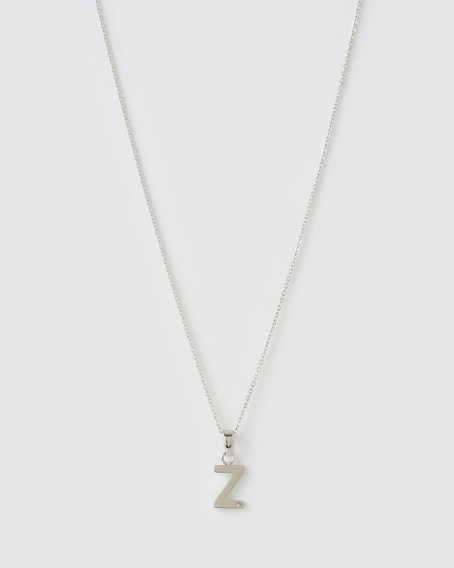 Initial Silver Charm Necklace