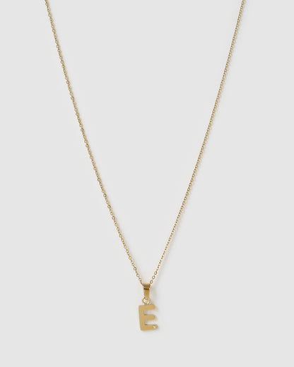 Initial Gold Charm Necklace