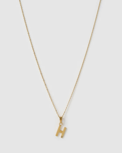 Initial Gold Charm Necklace