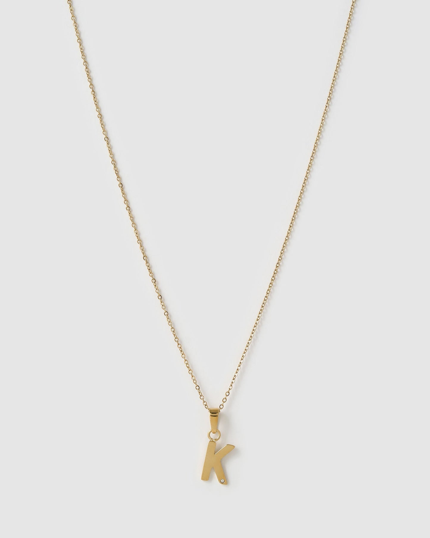 Initial Gold Charm Necklace