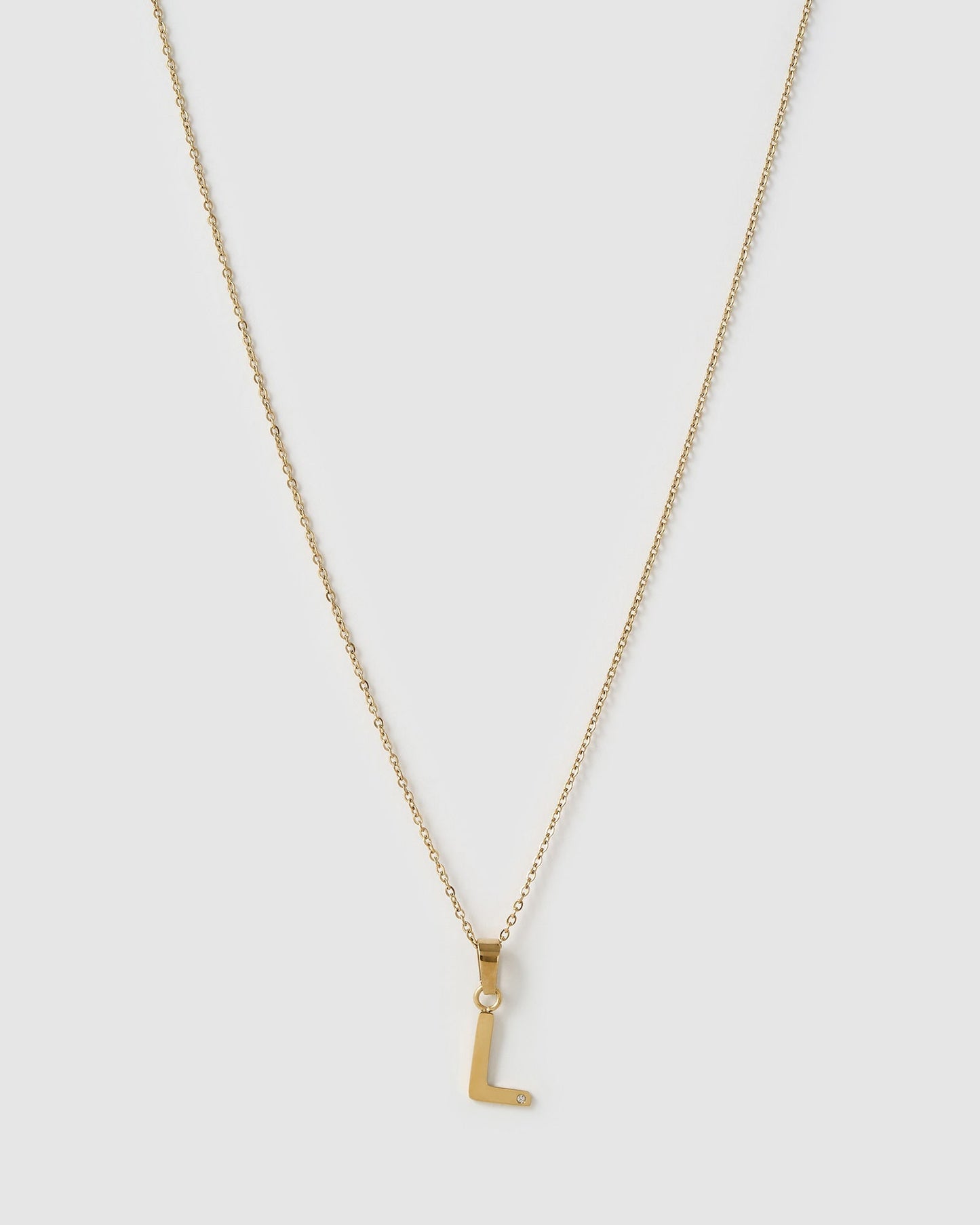 Initial Gold Charm Necklace