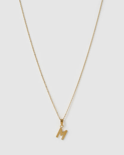 Initial Gold Charm Necklace