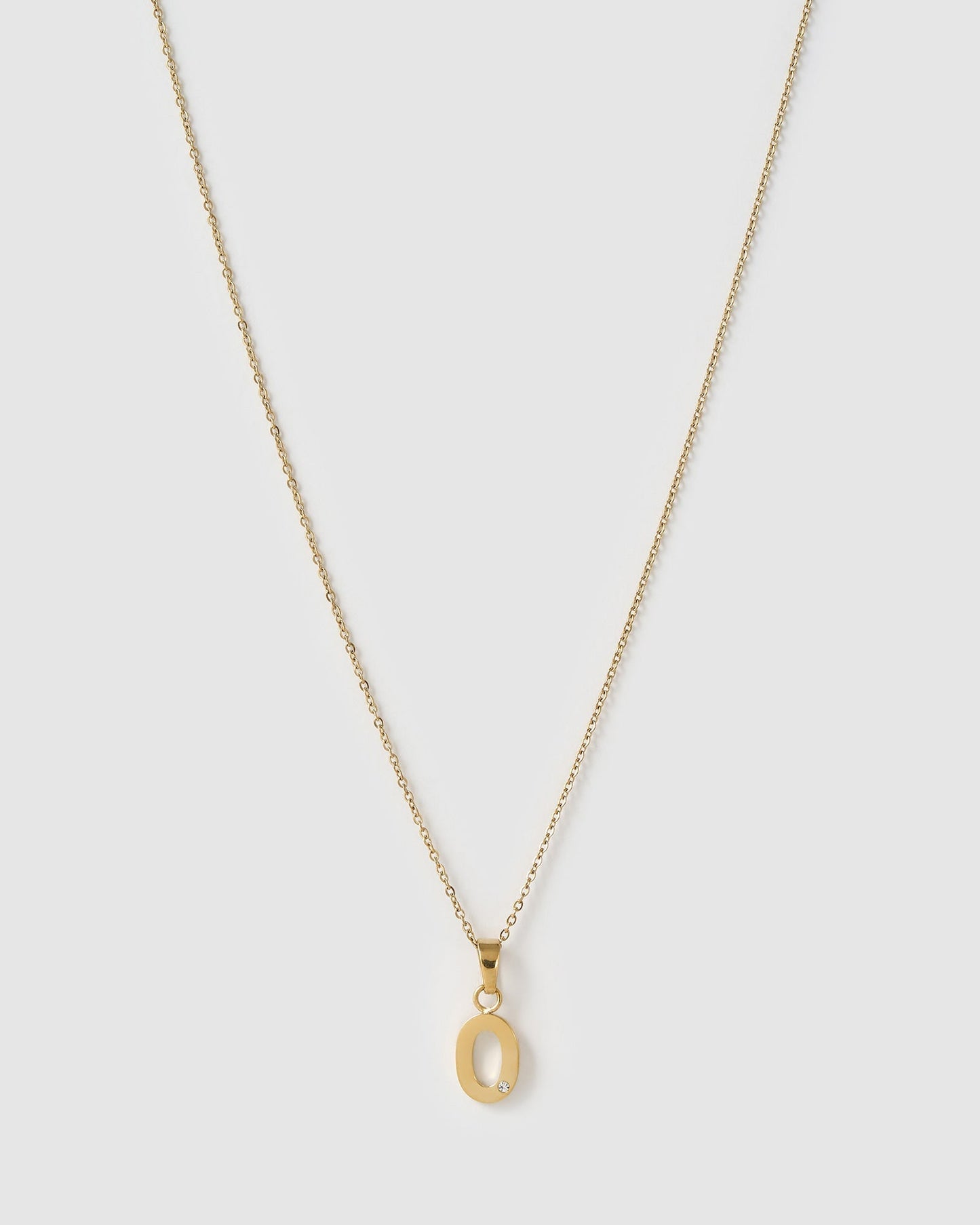 Initial Gold Charm Necklace