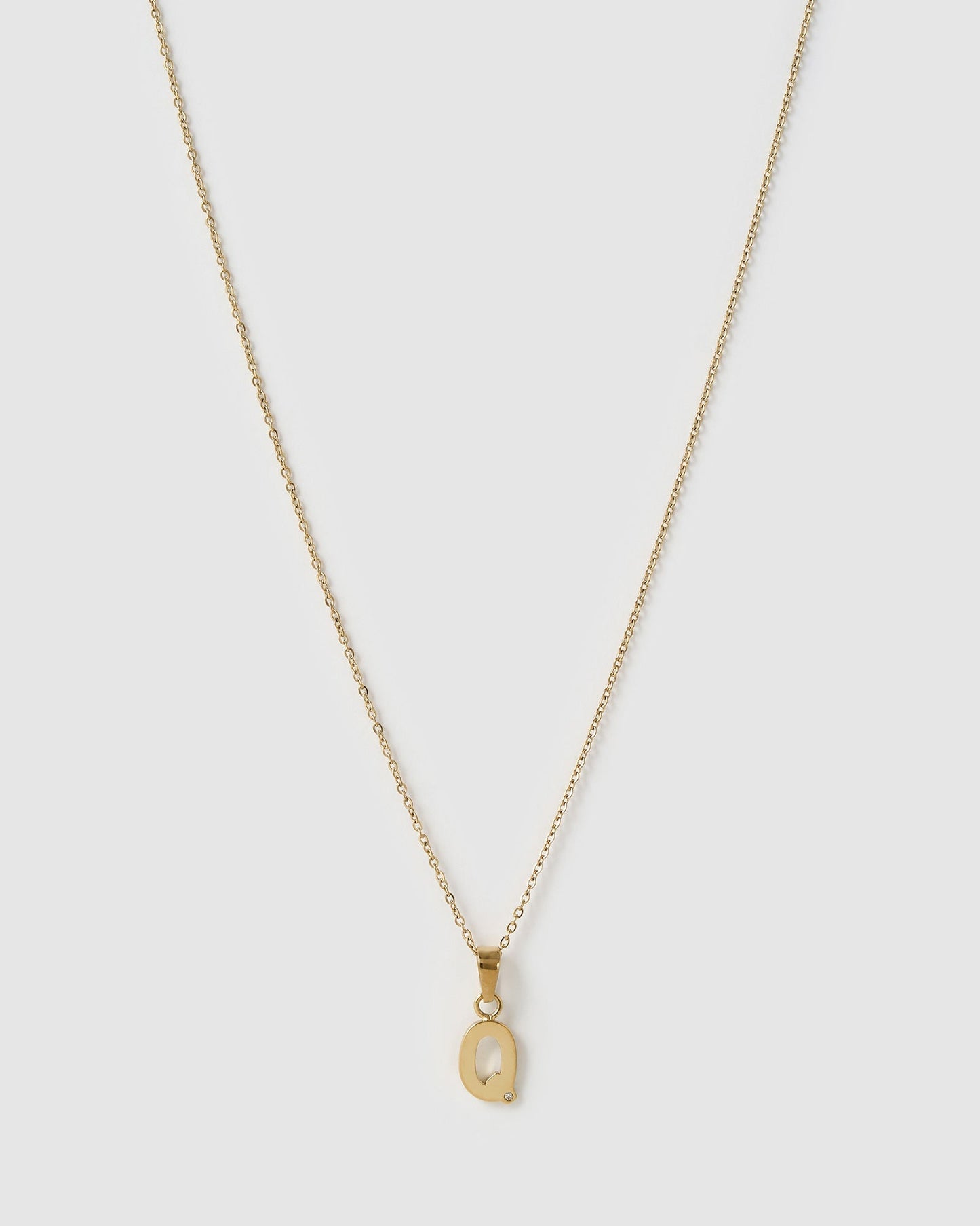 Initial Gold Charm Necklace