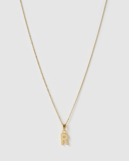 Initial Gold Charm Necklace