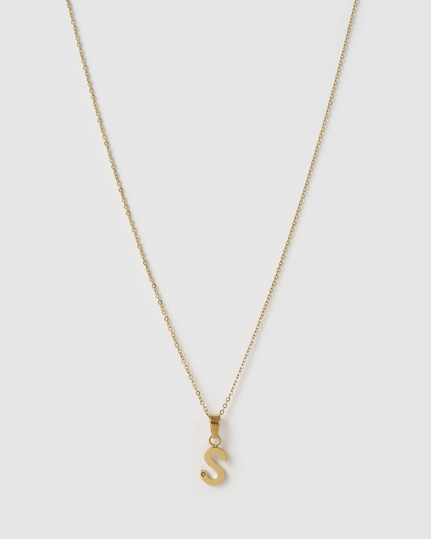 Initial Gold Charm Necklace