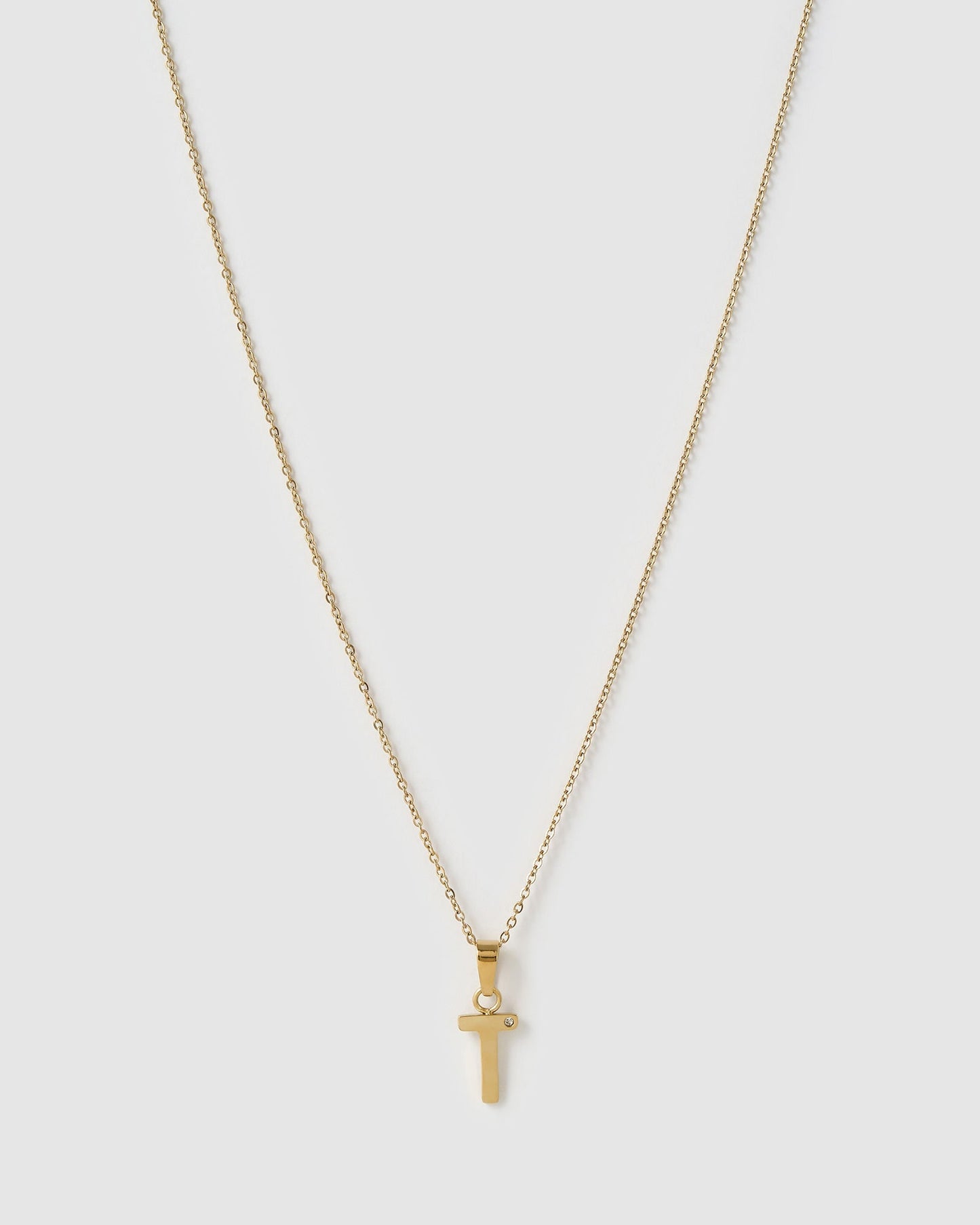 Initial Gold Charm Necklace