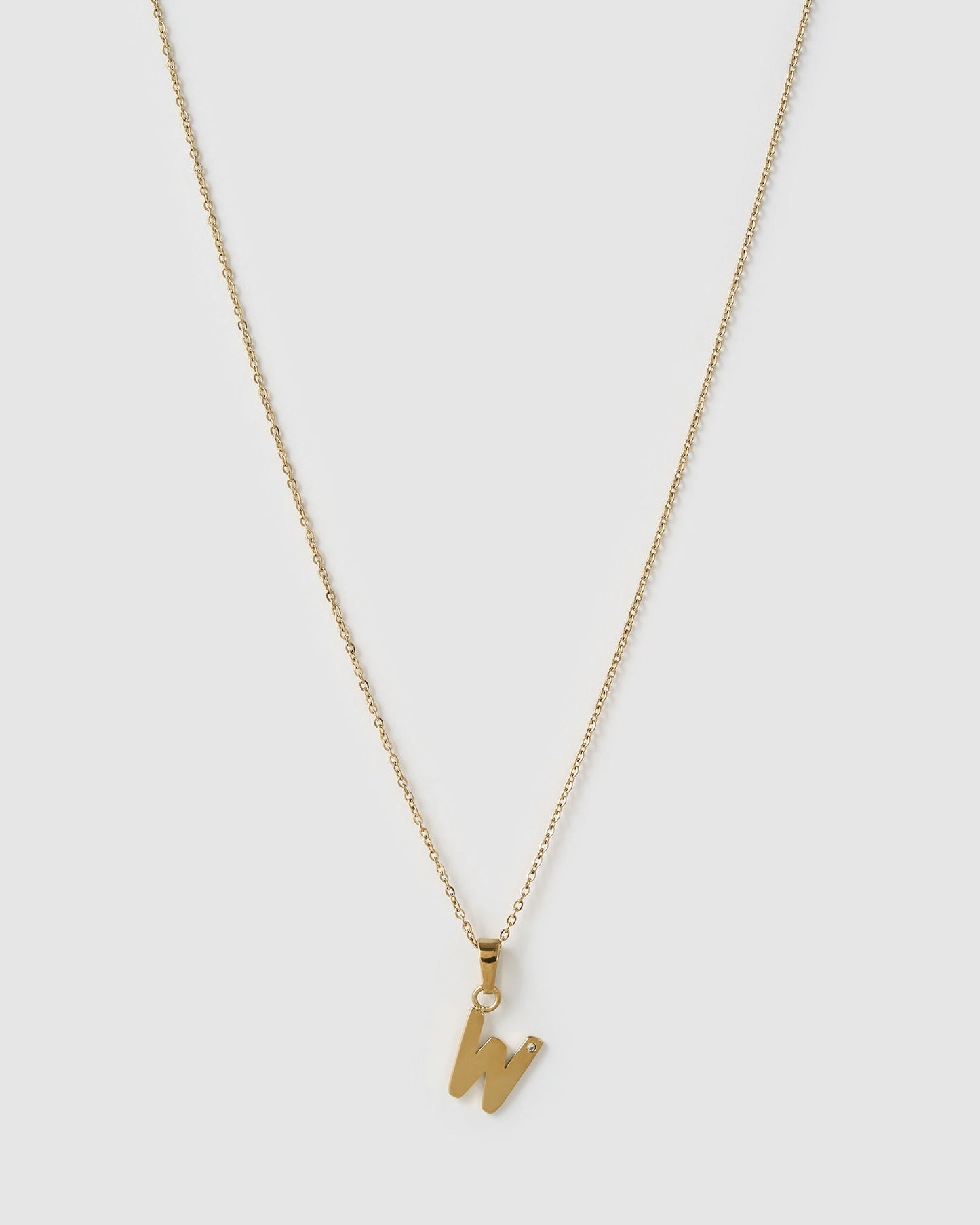 Initial Gold Charm Necklace