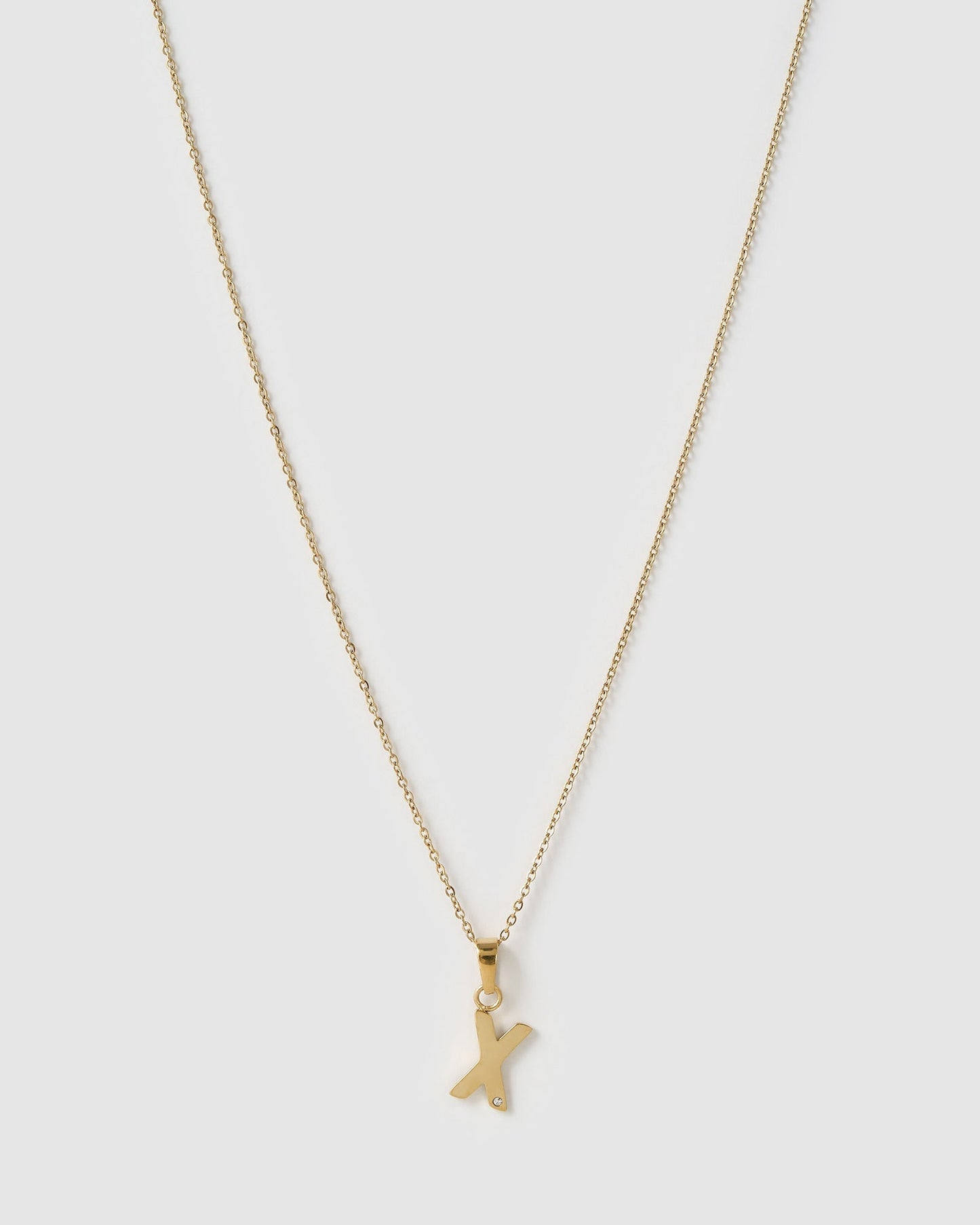 Initial Gold Charm Necklace