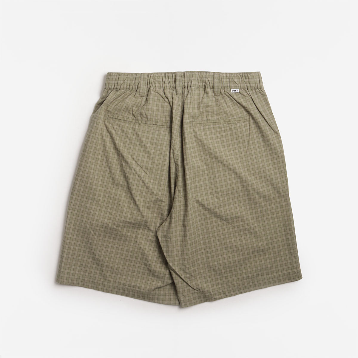 OBEY Coen Pleated Plaid Shorts