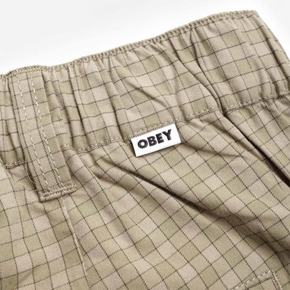 OBEY Coen Pleated Plaid Shorts