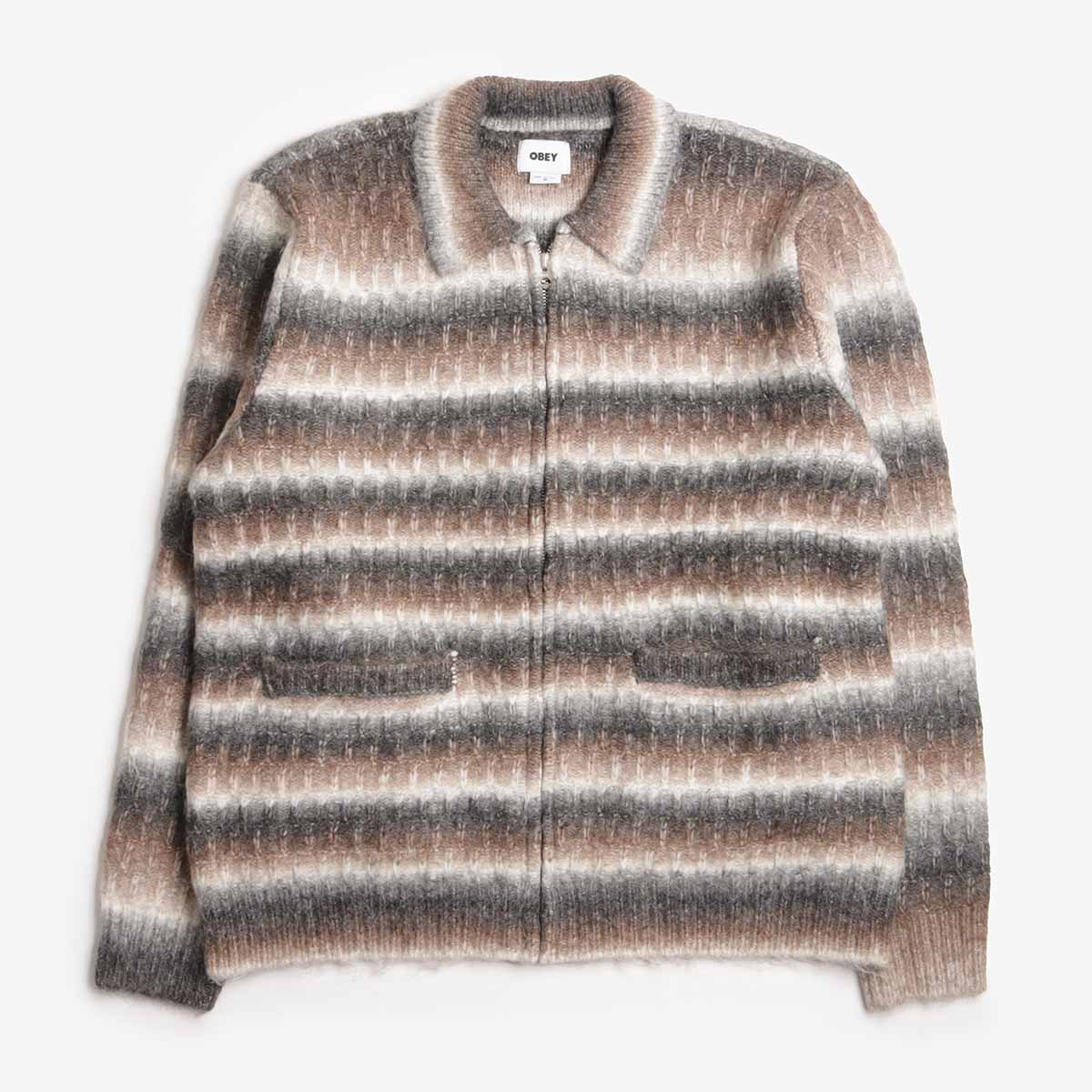 OBEY Reggie Zip Up Cardigan