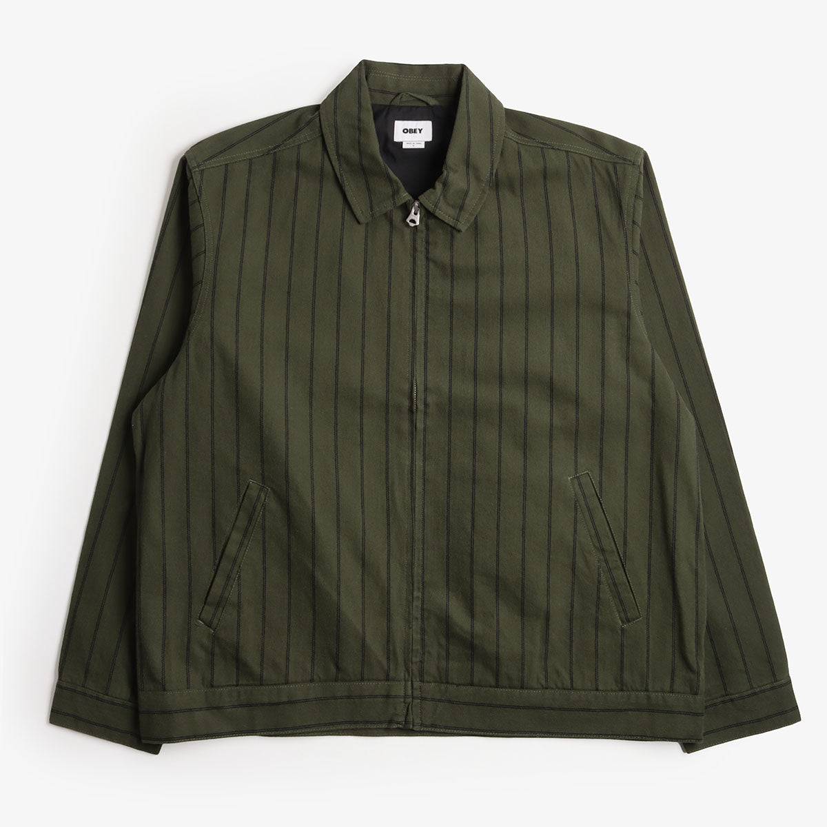 OBEY Stripe Zip Up Jacket
