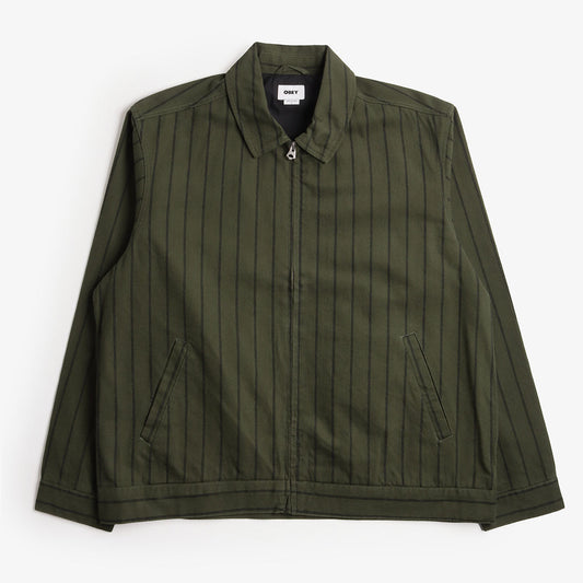 OBEY Stripe Zip Up Jacket