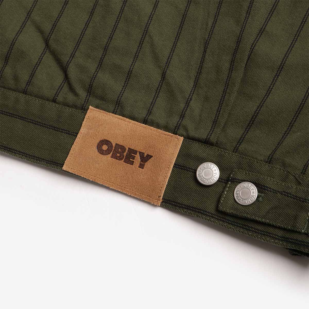 OBEY Stripe Zip Up Jacket