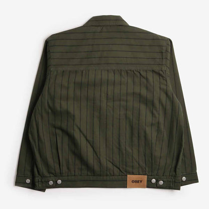 OBEY Stripe Zip Up Jacket