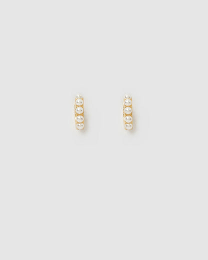 Presley Pearl Huggie Earrings