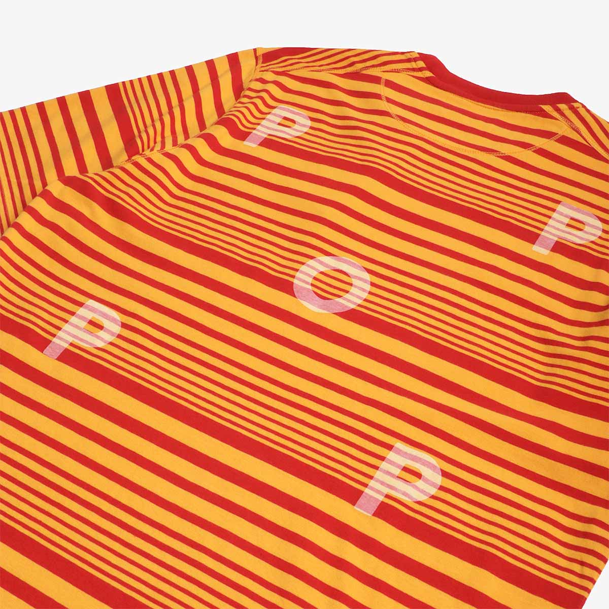 Pop Trading Company Striped Logo T-Shirt
