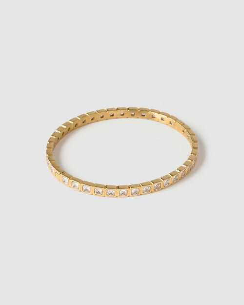 Quinn Gold Cuff - Stone