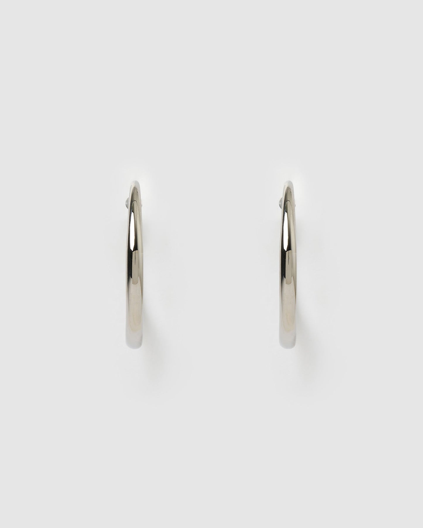 Riley Silver Hoop Earrings - Large