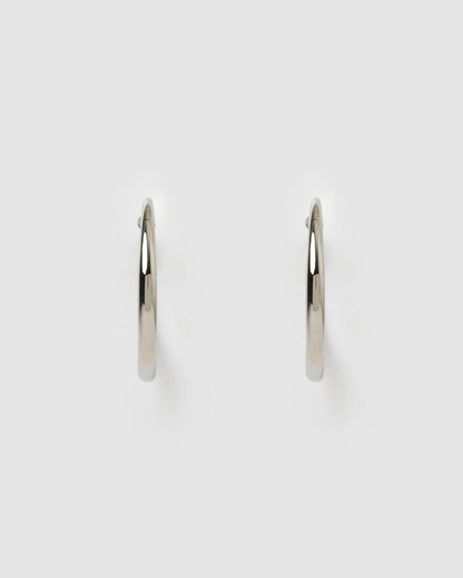 Riley Silver Hoop Earrings - Large