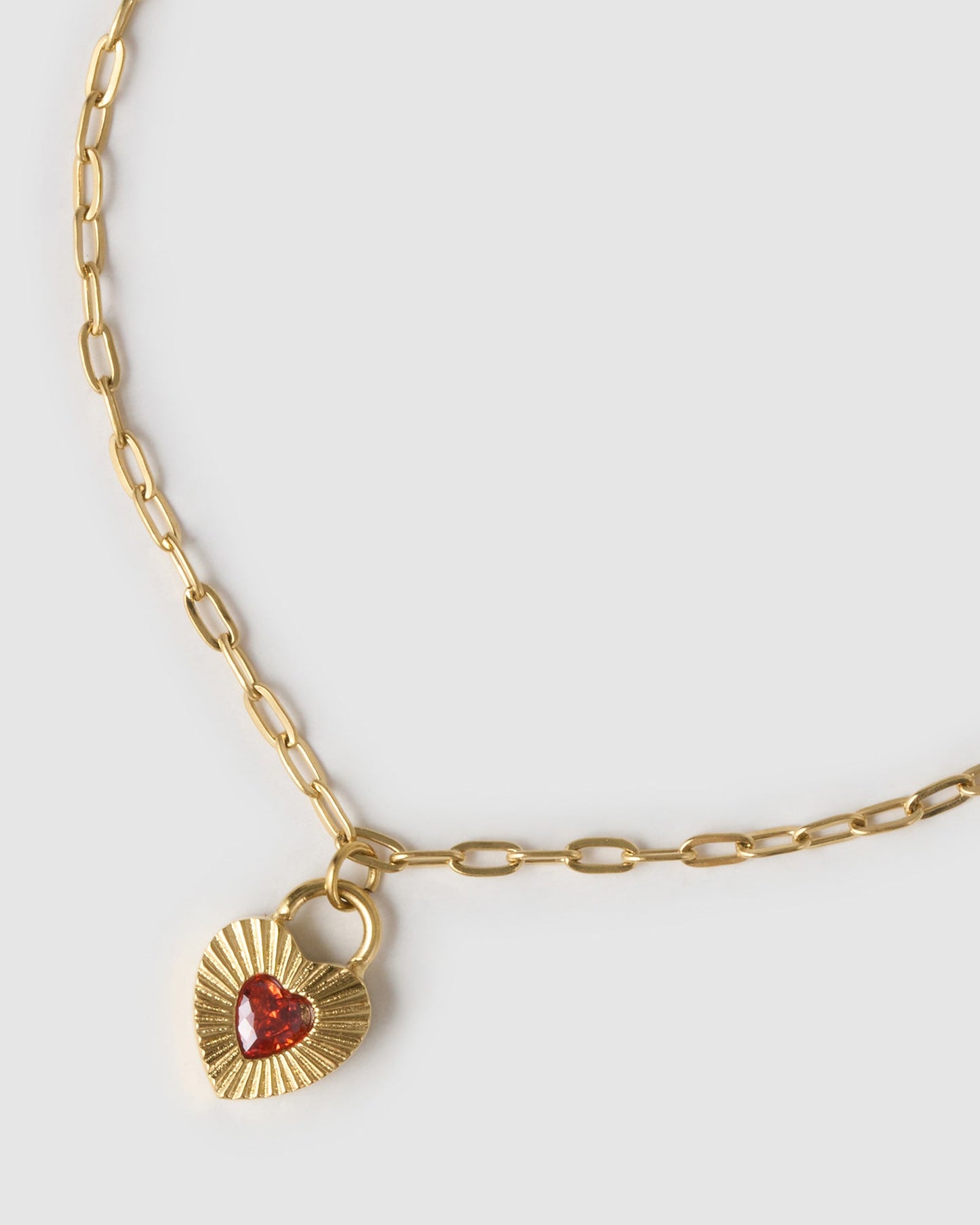 Ruby Heart Bracelet - Red