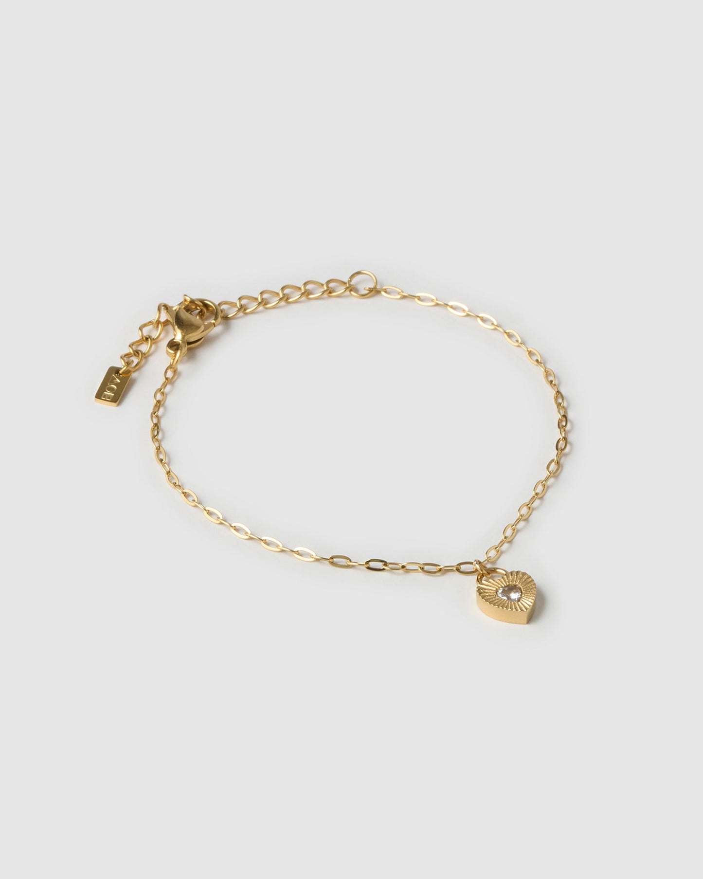Ruby Heart Bracelet - Stone