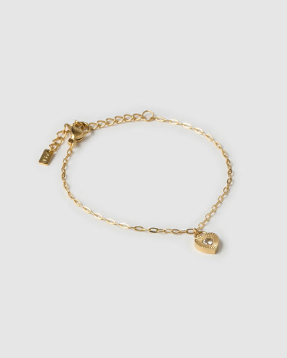 Ruby Heart Bracelet - Stone