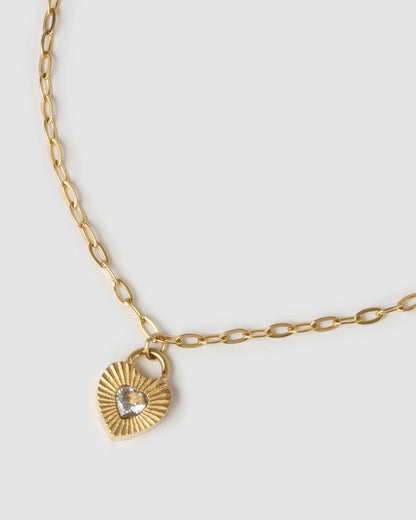 Ruby Heart Bracelet - Stone