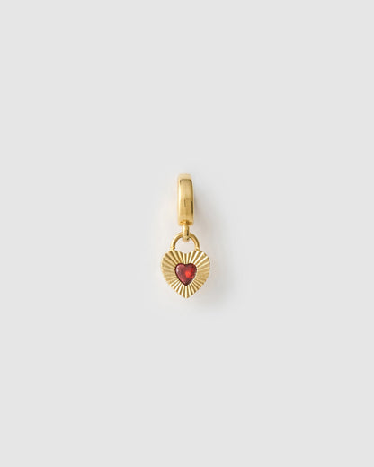 Ruby Heart Charm