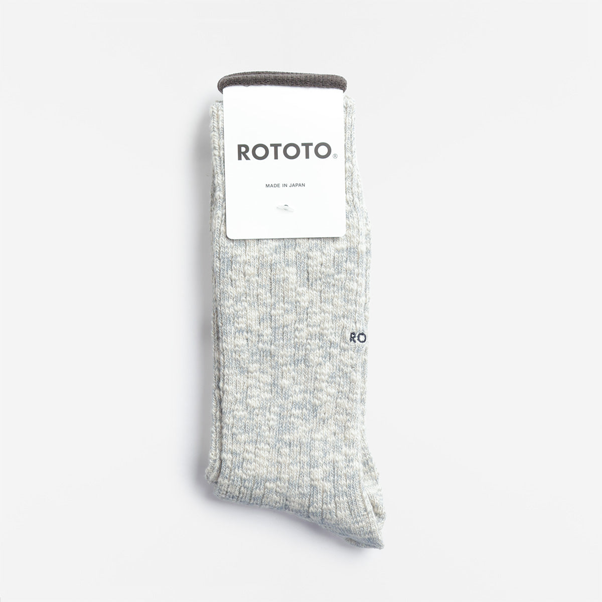 Rototo Organic Cotton Slub Crew Socks