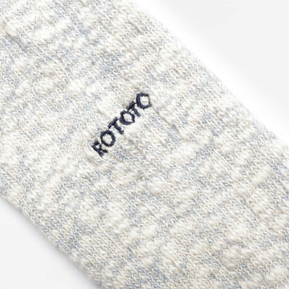 Rototo Organic Cotton Slub Crew Socks