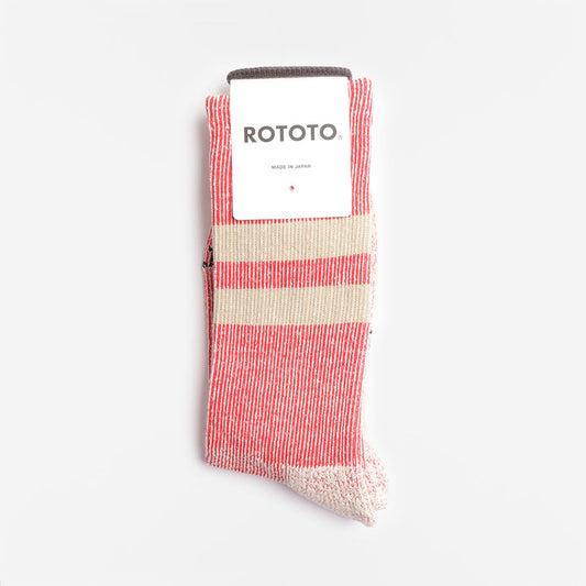 Rototo Pile Stripe Marl Socks