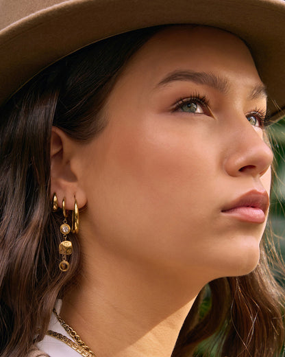 Riley Gold Hoop Earrings - Small