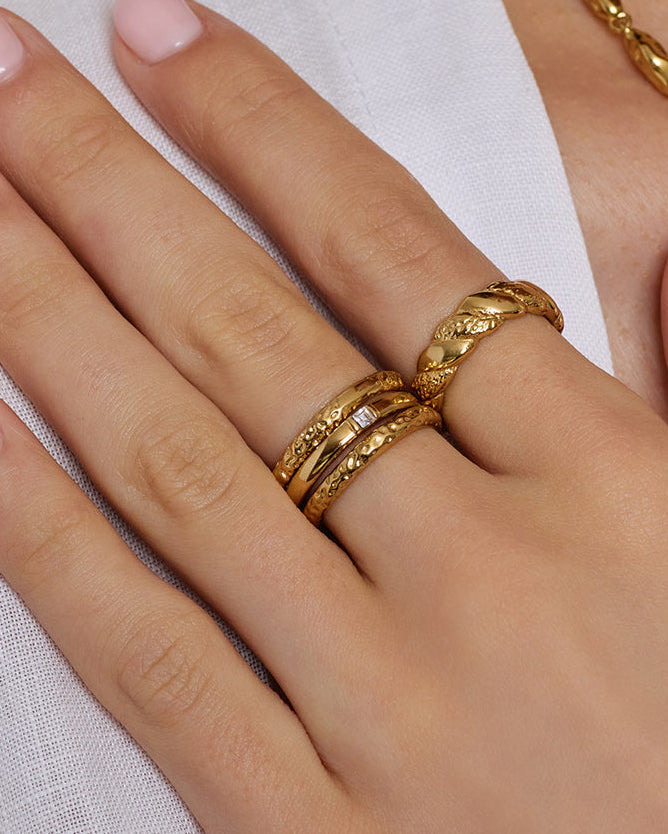 Double Lori Gold Ring Stack