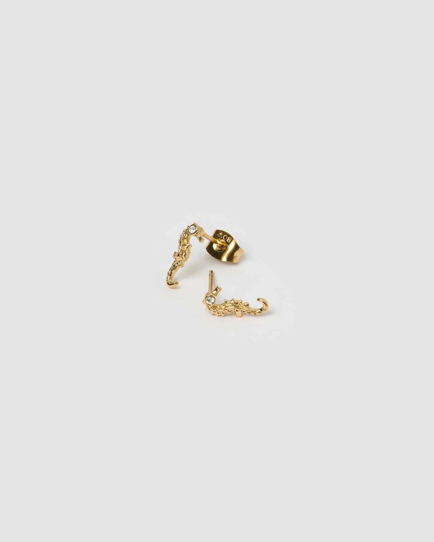 Seahorse Gold Studs