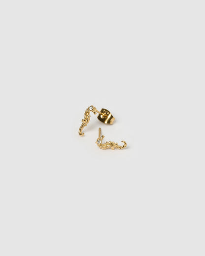 Seahorse Gold Studs