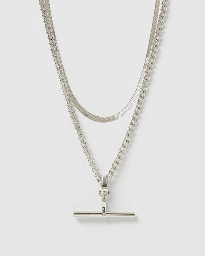 Shayla Necklace Stack - Silver