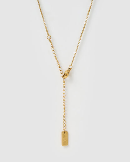 Star Of David Charm Gold Necklace