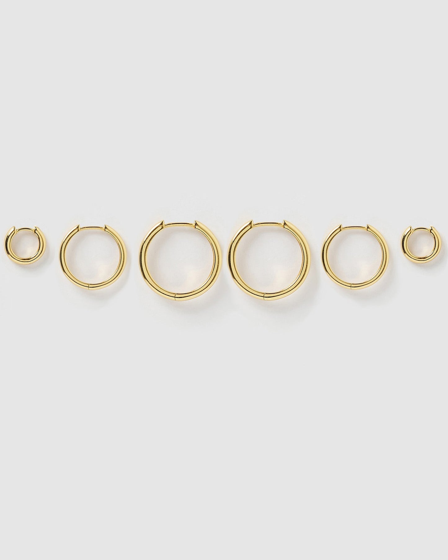 Smooth Hoop Earring Stack - Gold